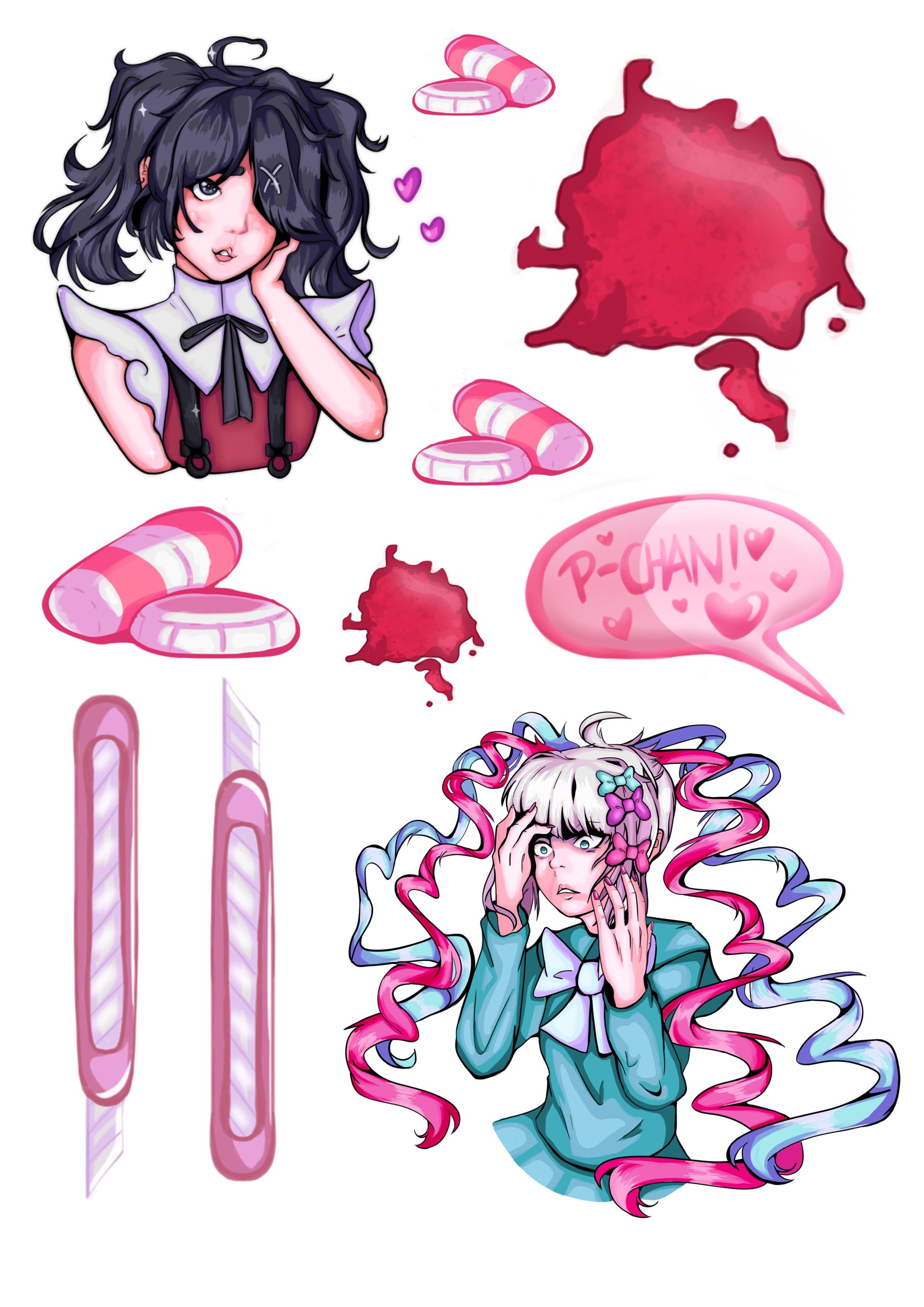 Needy Girl Overdose Sticker Sheet (Holo)