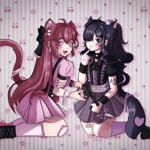 yamikawafutari Deadly Yamikawa Catgirls Print