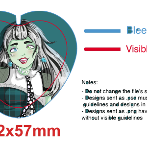 frankiebutton Frankie Stein Heart Button