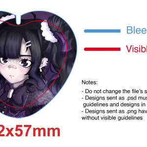 jiraipin Jirai Kei Heart Button