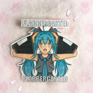 flabbergasted_miku Flabbergasted Miku Sticker
